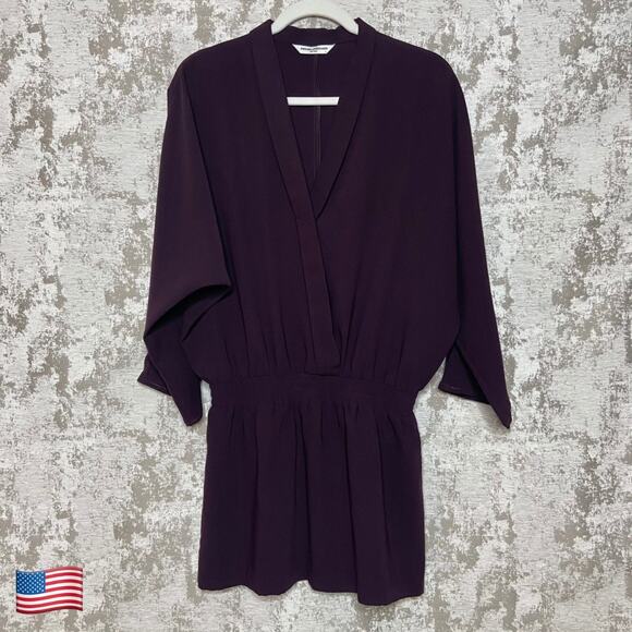 Amanda Uprichard Blakely Mini Dress in Black Cherry - Picture 1 of 5